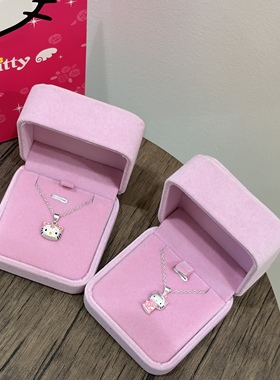银纯银女Kitty项链礼物
