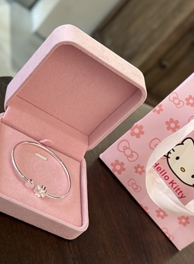 四叶草银手镯女款2025新款999纯银镯子实心足银正品生日礼物女生