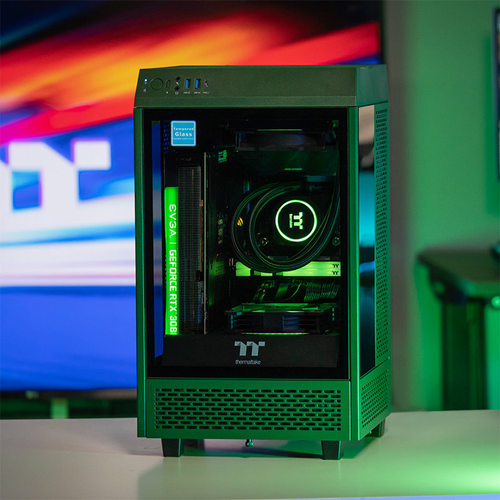 TT机箱Tower 100长卡ITX主板120水冷台式机电脑办公迷你机箱mini - 图2