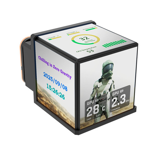 Tt水冷MINECUBE 360 Ultra立方冷头LCD屏磁吸风扇一体式CPU散热器 - 图0