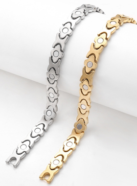 MB钛钢男女镶钻原创设计手链