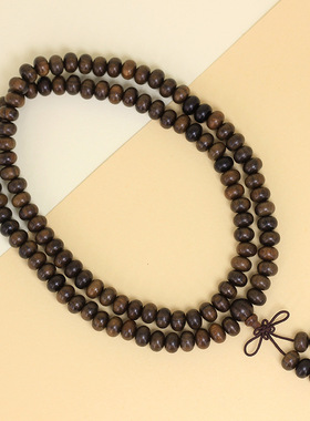 优化沉香算盘珠手链 规格0.9×0.6 文玩木质项链禅意风多圈手持