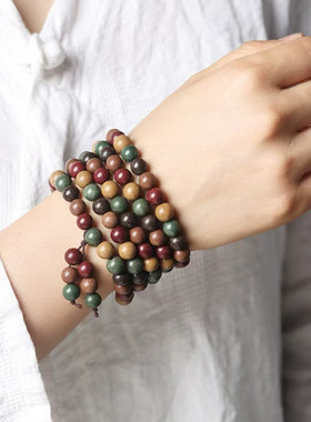 五行合香珠手链首饰厂家批发 规格0.8×117颗男女念珠可爱风装饰