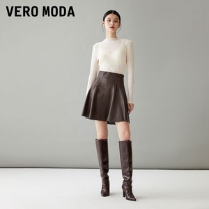 Vero Moda针织衫2024春夏新款内搭打底含羊毛绞花半高领长袖女