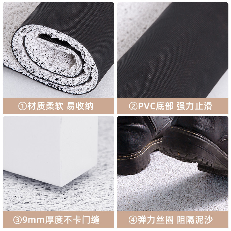 轻奢入户地垫进门丝圈PVC脚垫防滑耐脏高级感门垫门外可剪裁地毯,淘宝优惠券,粉丝福利购,淘宝优惠卷