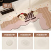 Cartoon simple kitchen special floor mats for home use, dirt-resistant, anti-slip, anti-oil, wipeable, wash-free L-shaped carpet absorbent floor mats