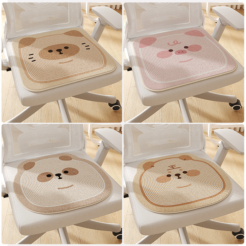 动物图案细羊绒坐垫办公室椅子椅垫久坐学生教室专用屁股垫板凳子