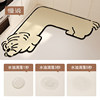 Cartoon cute kitchen L-shaped special floor mat for home use, stain-resistant, anti-slip, anti-oil, wash-free carpet, water-absorbent and quick-drying floor mats