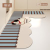 Cartoon simple kitchen special floor mats for home use, dirt-resistant, anti-slip, anti-oil, wipeable, wash-free L-shaped carpet absorbent floor mats