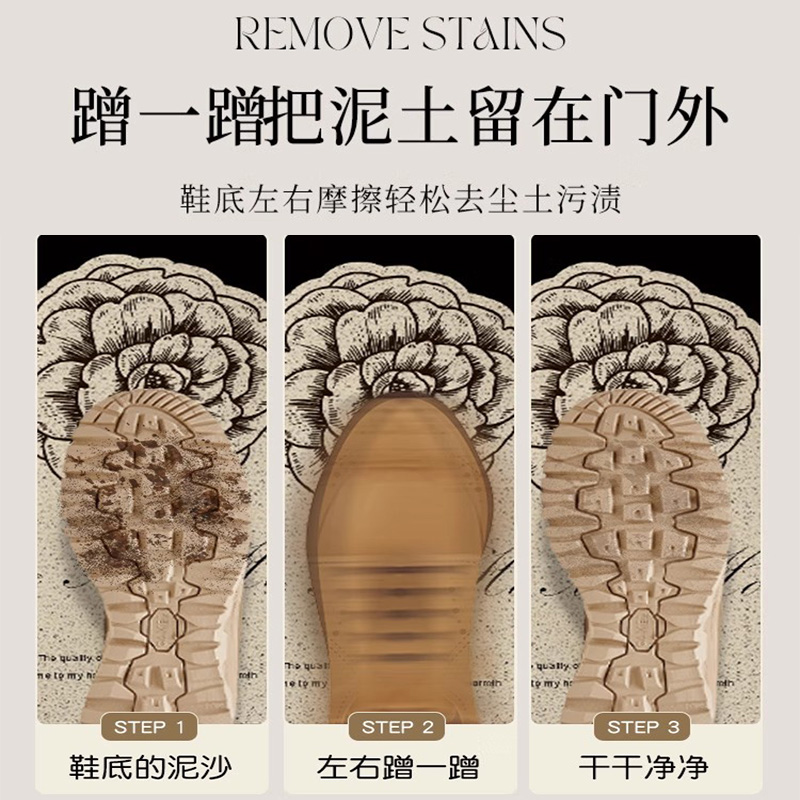 入户门地垫法式丝圈门垫进门门口玄关除尘脚垫门外高级感耐脏地毯-图2