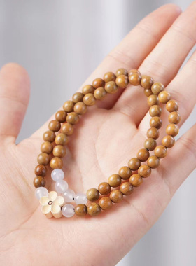 花骨朵款绿檀木DIY手链厂家批发规格0.6男女民族文玩装饰念珠首饰