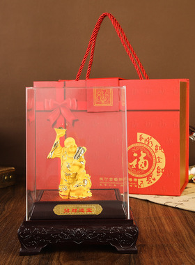 绒沙金工艺品观音摆件站坐立观音菩小站立弥勒佛像家居装饰品工艺