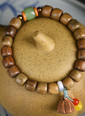 南美绿檀老型珠莲蓬吊坠时尚小巧文玩手串手链男女情侣款念珠