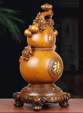 五福临门葫芦摆件家居客厅入户玄关电视柜装饰工艺品乔迁新居礼物