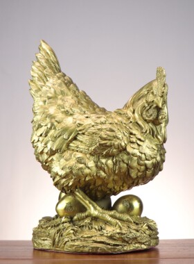 铜鸡 铜公鸡母鸡 十二生肖鸡吉祥物家居客厅工艺品摆件公鸡 母鸡
