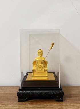 绒沙金王母娘娘摆件 家居客厅书房装饰品 公司办公桌工艺品摆设