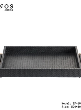 轻奢金属皮革绒布艺术摆盘