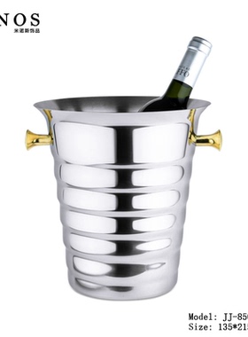 现代美式样板房展厅红酒香槟桶摆件奢华酒店会所吧台家用鹿头冰桶