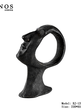 现代酒店会所样板间人像雕塑摆件客厅书房人脸头像软装家居装饰品