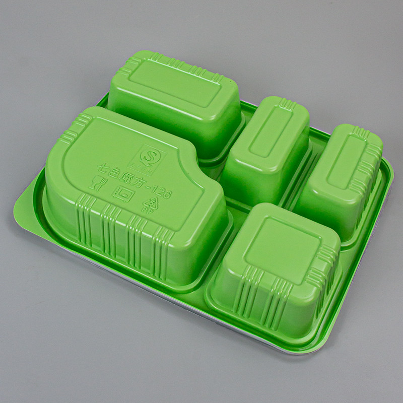 五格餐盒一次性分格打包盒三格四格饭盒分隔六格食品级可微波团餐 - 图2