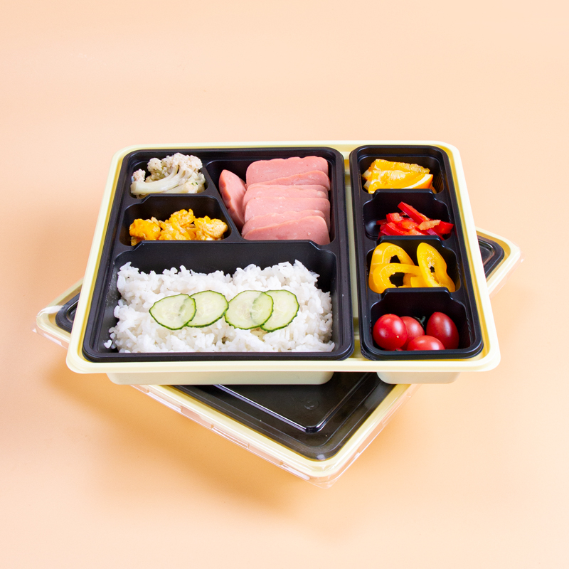 八格日式打包盒一次性分隔饭盒韩式料理寿司高档外卖食品级快餐盒 - 图3