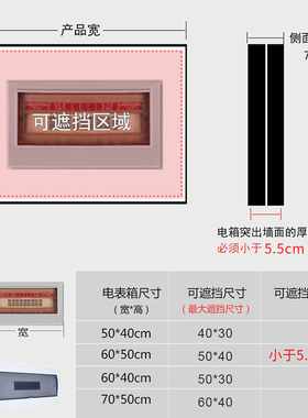 翻盖电表箱装饰画免打孔来图定制