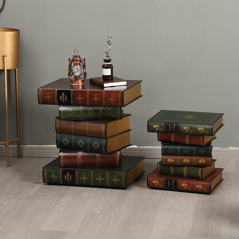 创意仿真书桌子落地装饰品摆件美式复古家用客厅边几茶几沙发边柜,淘宝优惠券,粉丝福利购,淘宝优惠卷