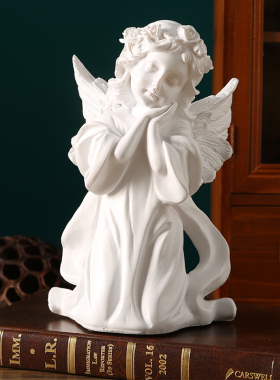 欧式复古小天使雕像树脂摆件