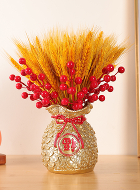 树脂中式招财进宝钱袋子装饰摆件