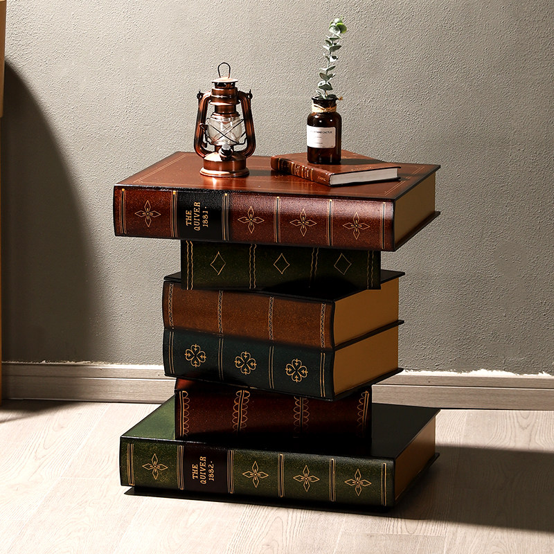 创意仿真书桌子落地装饰品摆件美式复古家用客厅边几茶几沙发边柜,淘宝优惠券,粉丝福利购,淘宝优惠卷