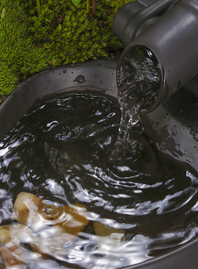 绿植流水摆件新中式风开业礼品