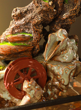 鱼缸流水鱼缸办公室开业礼品