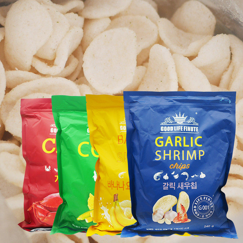 韩国进口趣莱福蒜味玉米片薯片巨型 谨乔食品膨化食品