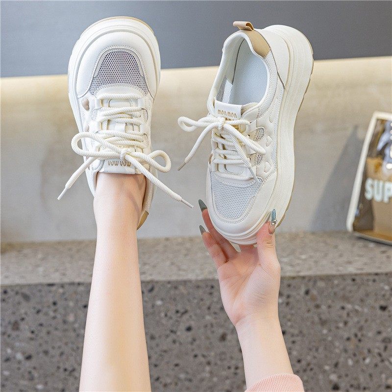 2026夏季透气大码女鞋41到43显脚小网面小白鞋女学生运动休闲板鞋,淘宝优惠券,粉丝福利购,淘宝优惠卷