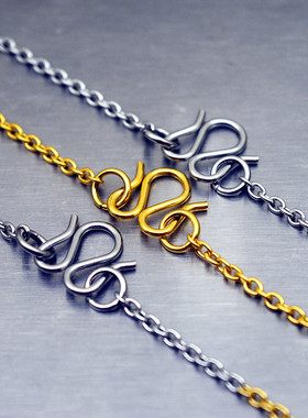 钛钢泰国金色长款佛牌链