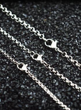 钛钢项链男女款o型链裸链单链子