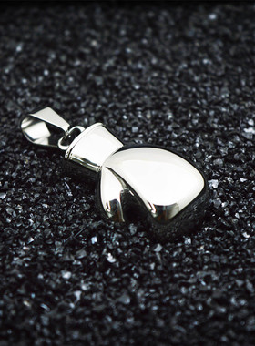 健身拳击手套钛钢情侣吊坠项链