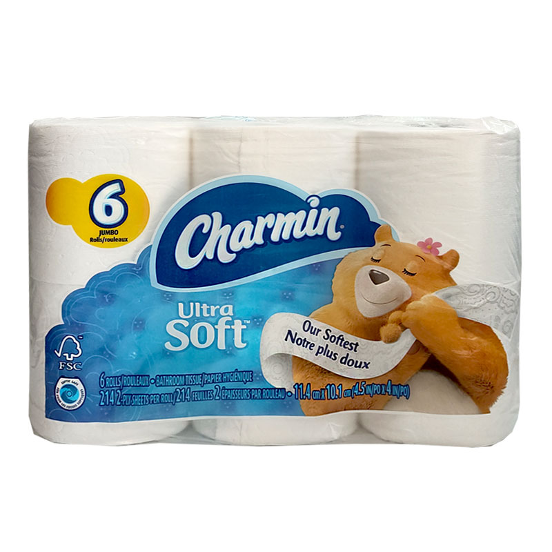 美国原装进口Charmin Ultra Soft卫生纸卷筒纸原生木浆柔软6卷-图0