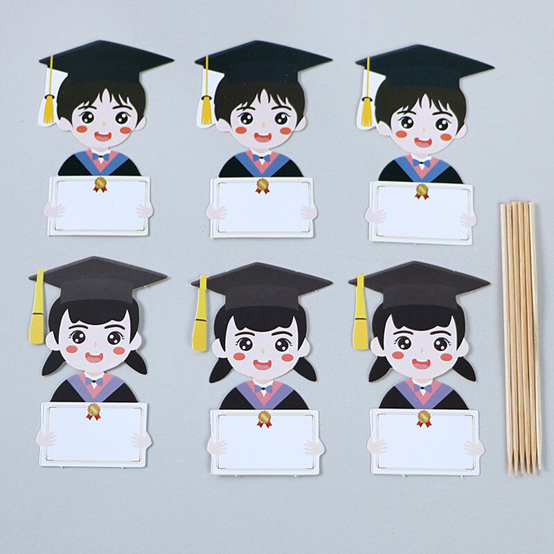 毕业季可写字博士帽男女乘风破浪未来可期一帆风顺海浪蛋糕插件