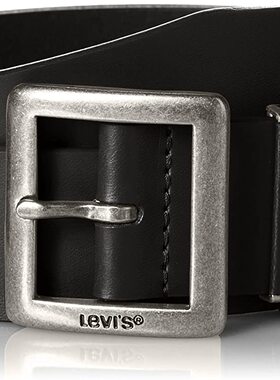 Levi's李维斯男牛皮可调节皮带