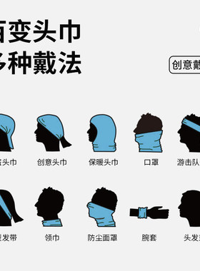 夏季冰丝全脸防晒护颈围脖