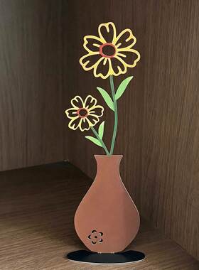 【新家的100个快递】多巴胺2d花瓶摆件创意客厅桌面装饰家居好物