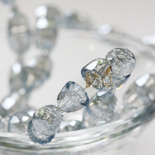 国产水晶玻璃珠直孔10mm 花托 喇叭 铃铛 刻面DIY材料配件(G287) - 图3
