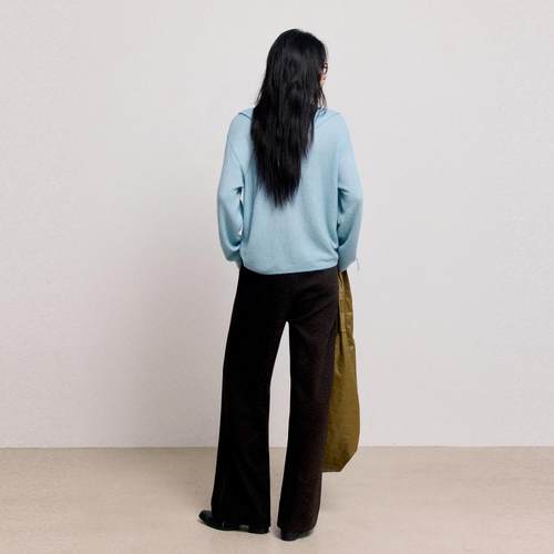 小麦檬Pure:Moment:秋冬加绒百搭棕色休闲裤商场同款4GA154241 - 图2