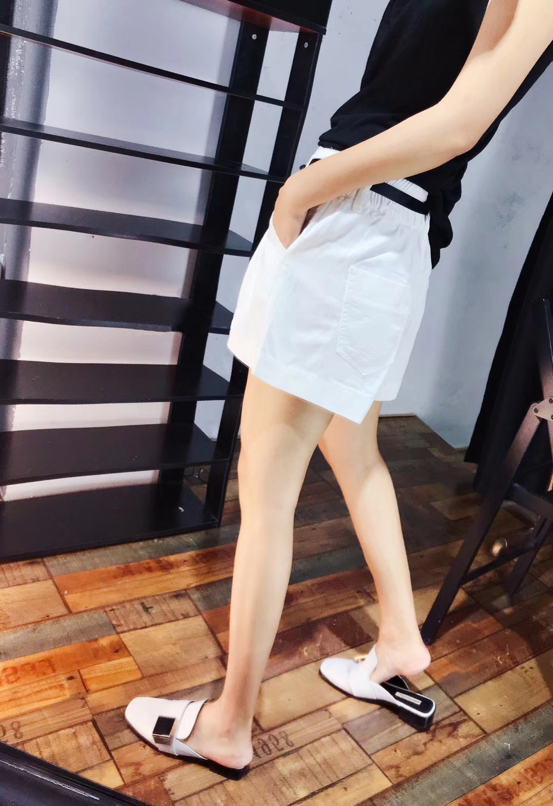 欧货2020夏季新款白色牛仔韩版短裤 稻语牛仔裤