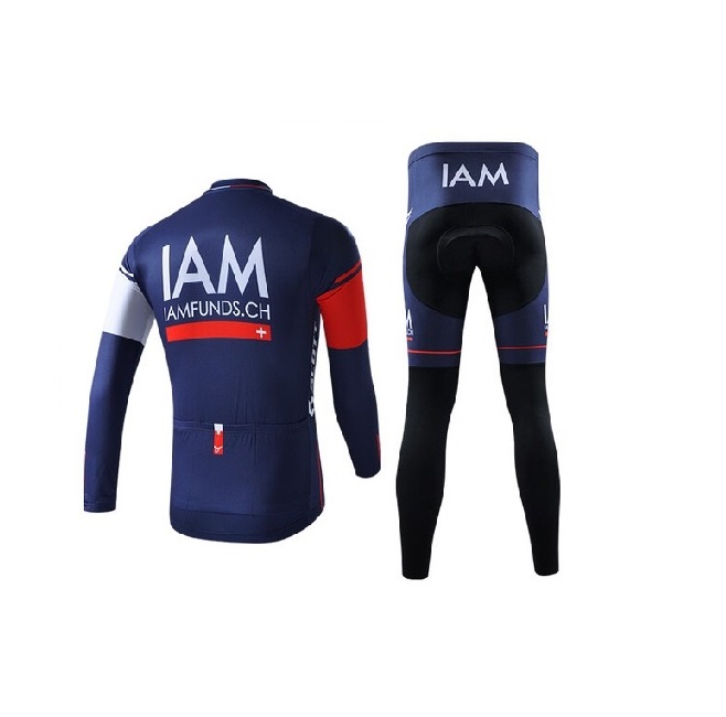 秋冬季IAM专业自行单车装备加绒加厚长袖骑行服套装上衣裤子男女
