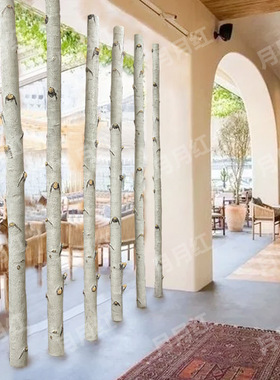 仿真发光白桦树网红装饰透光装饰