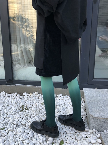 Красота 伢 Fuzzykon Green Gradient чулки