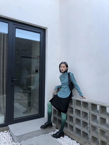 Красота 伢 Fuzzykon Green Gradient чулки