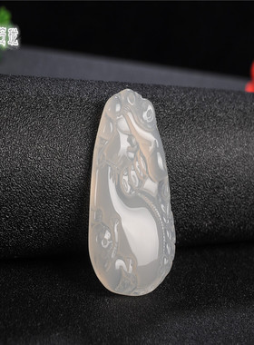 玛瑙冰种代代封侯毛衣链玉吊坠